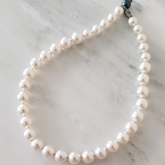 MomoGem Jewelry - Pearl Necklace Bridal Swarovski Pearl White